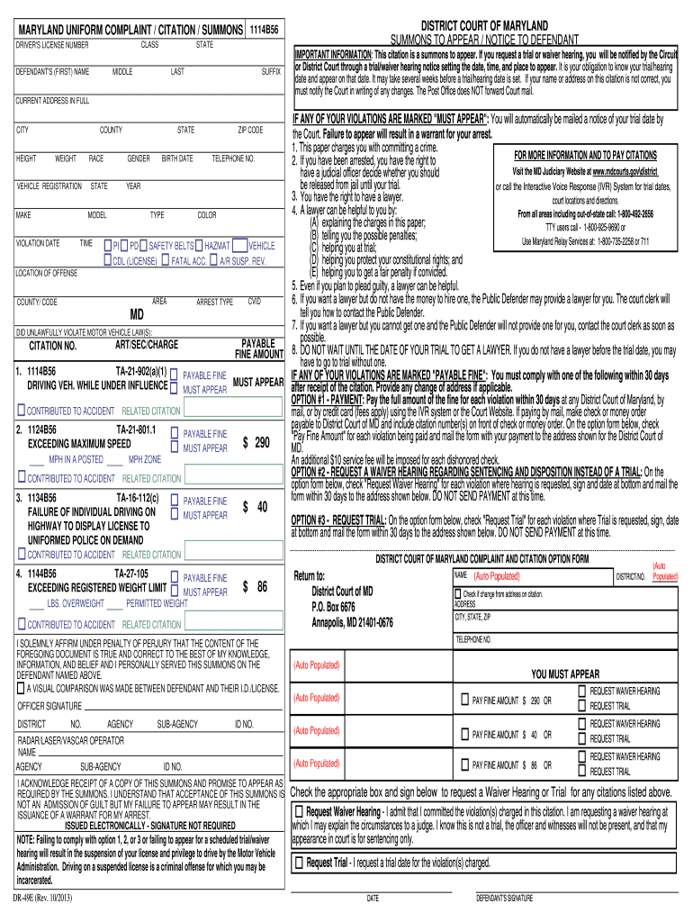 Traffic Ticket Template - Fill Online, Printable, Fillable Pertaining To Blank Speeding Ticket Template