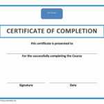 Training Certificate Template Pdf | Blank Certificates regarding Training Certificate Template Word Format