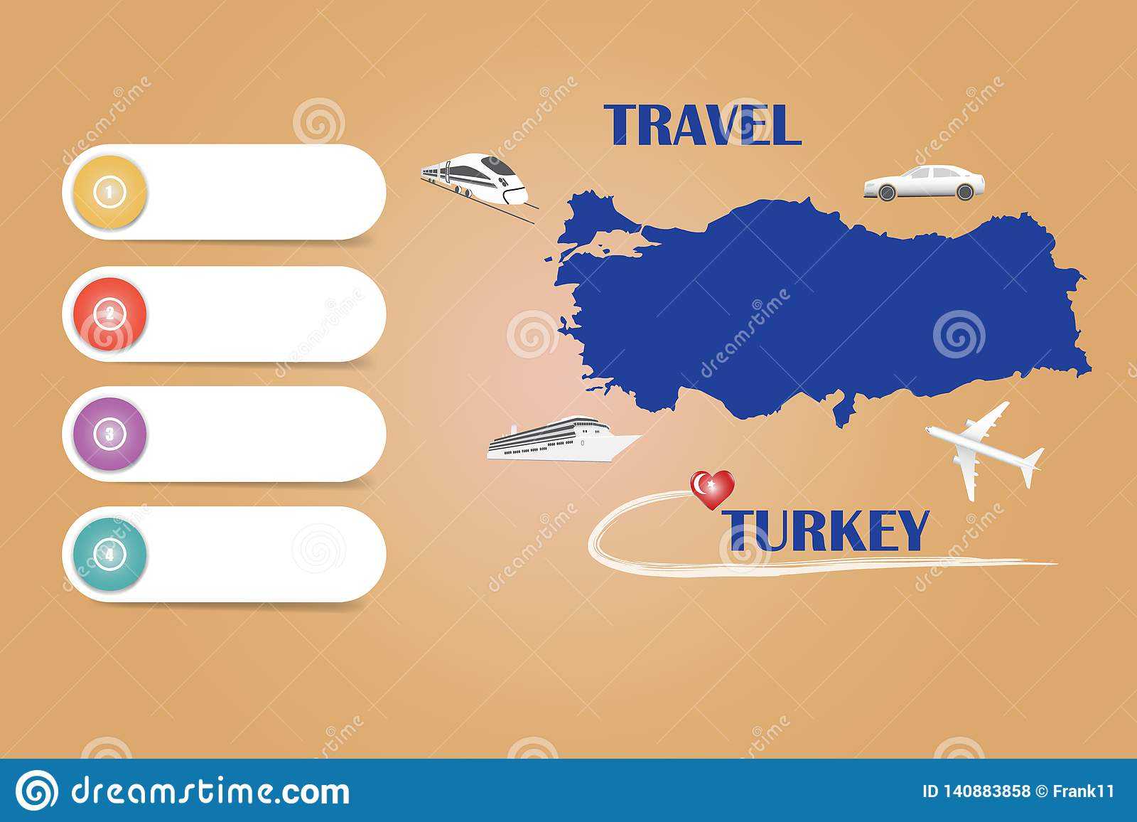 Travel Turkey Template Vector Stock Vector – Illustration Of Pertaining To Blank Turkey Template