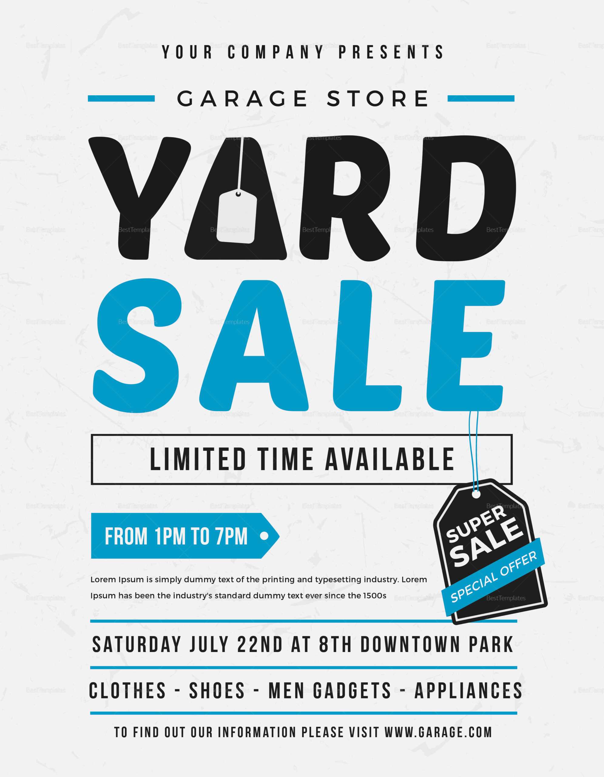 Unique Yard Sale Flyer Template Inside Yard Sale Flyer Template Word