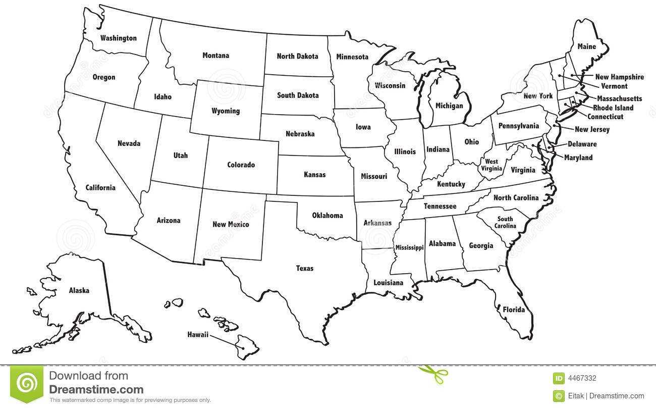 United States Outline Drawing At Paintingvalley Inside United States Map Template Blank