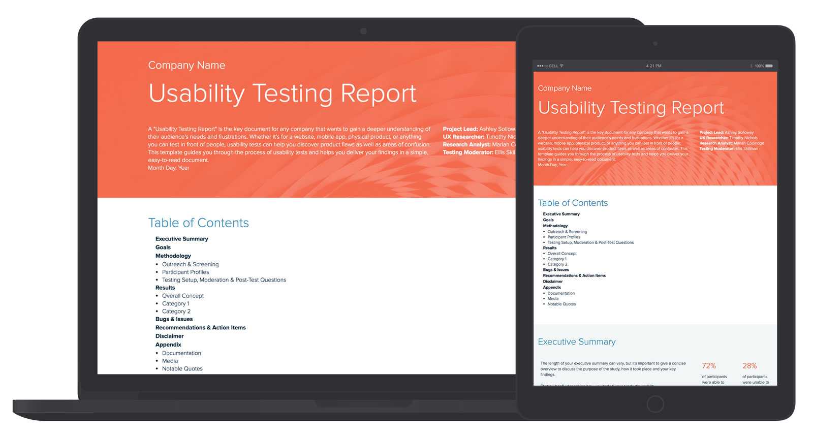 Usability Testing Report Template And Examples | Xtensio Regarding Usability Test Report Template