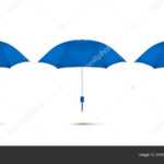 Vector 3D Realistic Render Blue Blank Umbrella Icon Set Intended For Blank Umbrella Template