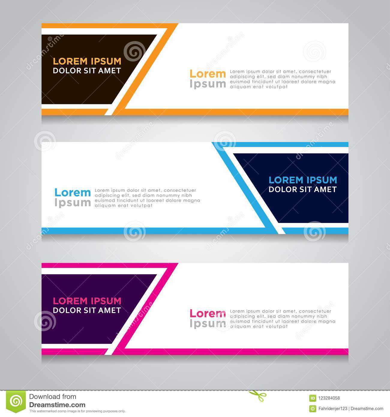 Vector Abstract Design Banner Template. Stock Vector In Website Banner Design Templates