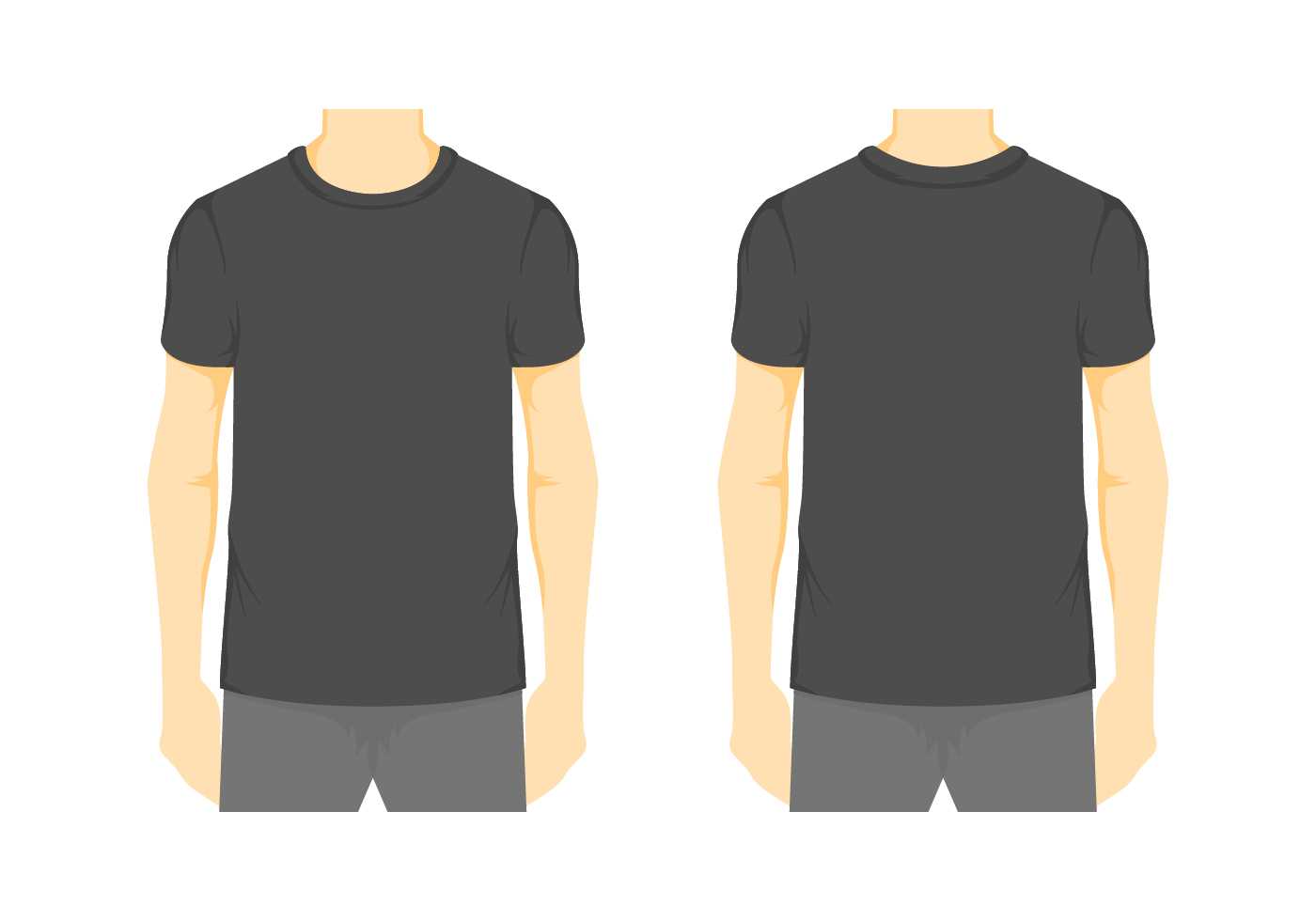 Vector Blank T Shirt Template 2 – Download Free Vectors Intended For Blank Tee Shirt Template