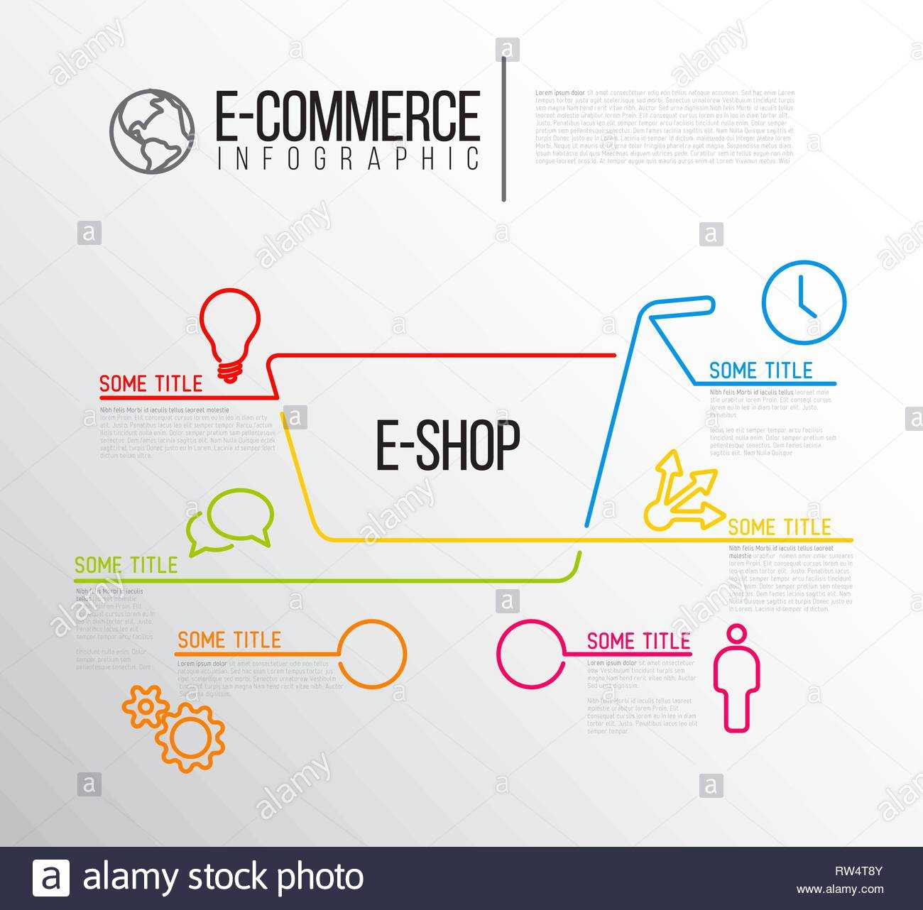 Vector E Commerce E Shop Infographic Report Template Made With Regard To Shop Report Template