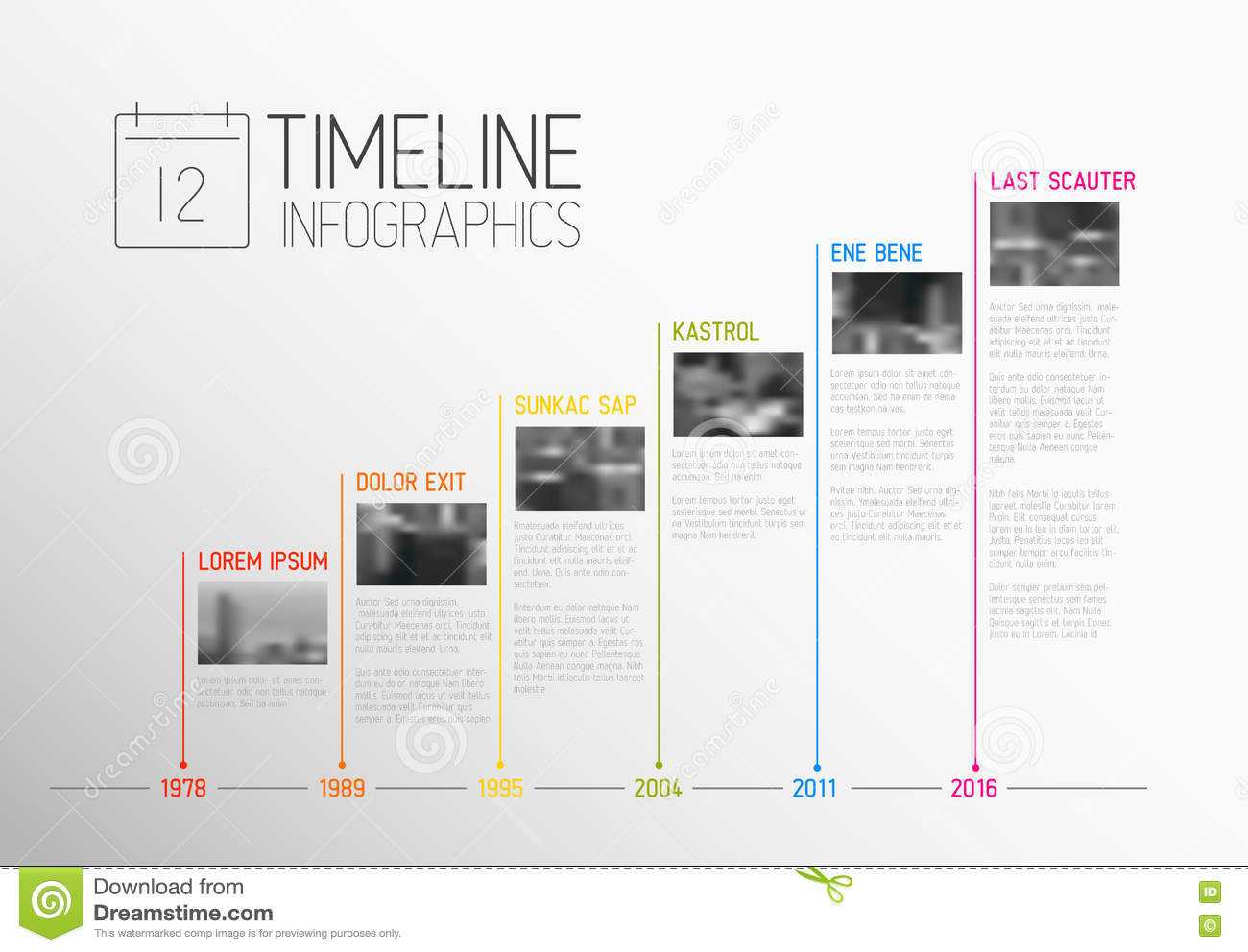 Vector Infographic Typography Timeline Report Template Stock Regarding Ar Report Template