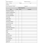 Vehicle Inspection Checklist – Fill Online, Printable Within Vehicle Checklist Template Word