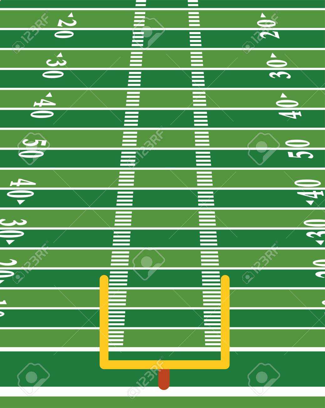 Vertical Football Field Clipart With Regard To Blank Football Field Template