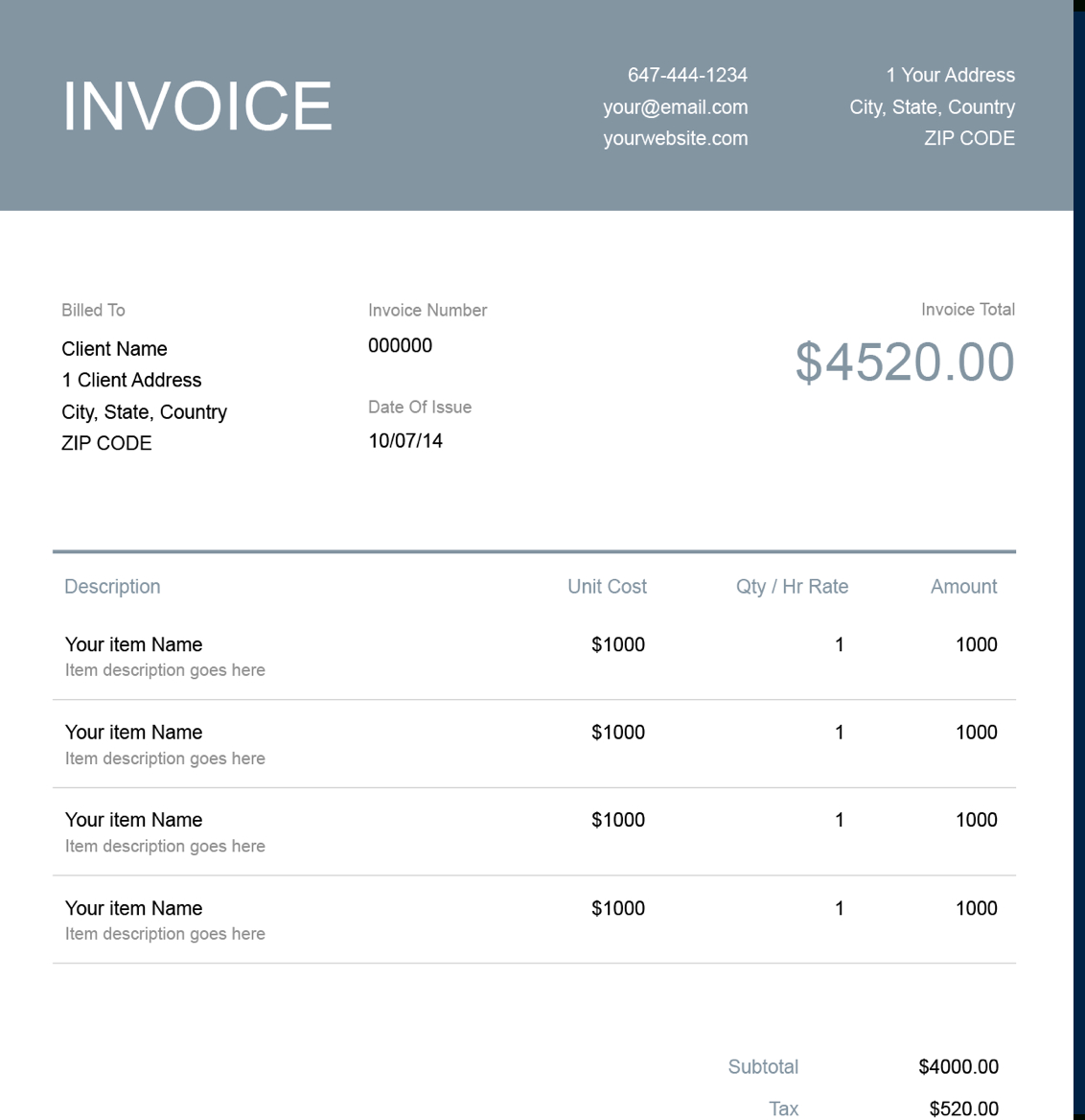 Web Development Invoice Template | Free Download | Send In Inside Web Design Invoice Template Word