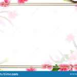 Wedding Invitation Card Floral Plumeria Frame And Lettering For Blank Templates For Invitations