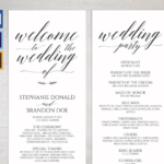Wedding Program Template Throughout Free Printable Wedding Program Templates Word
