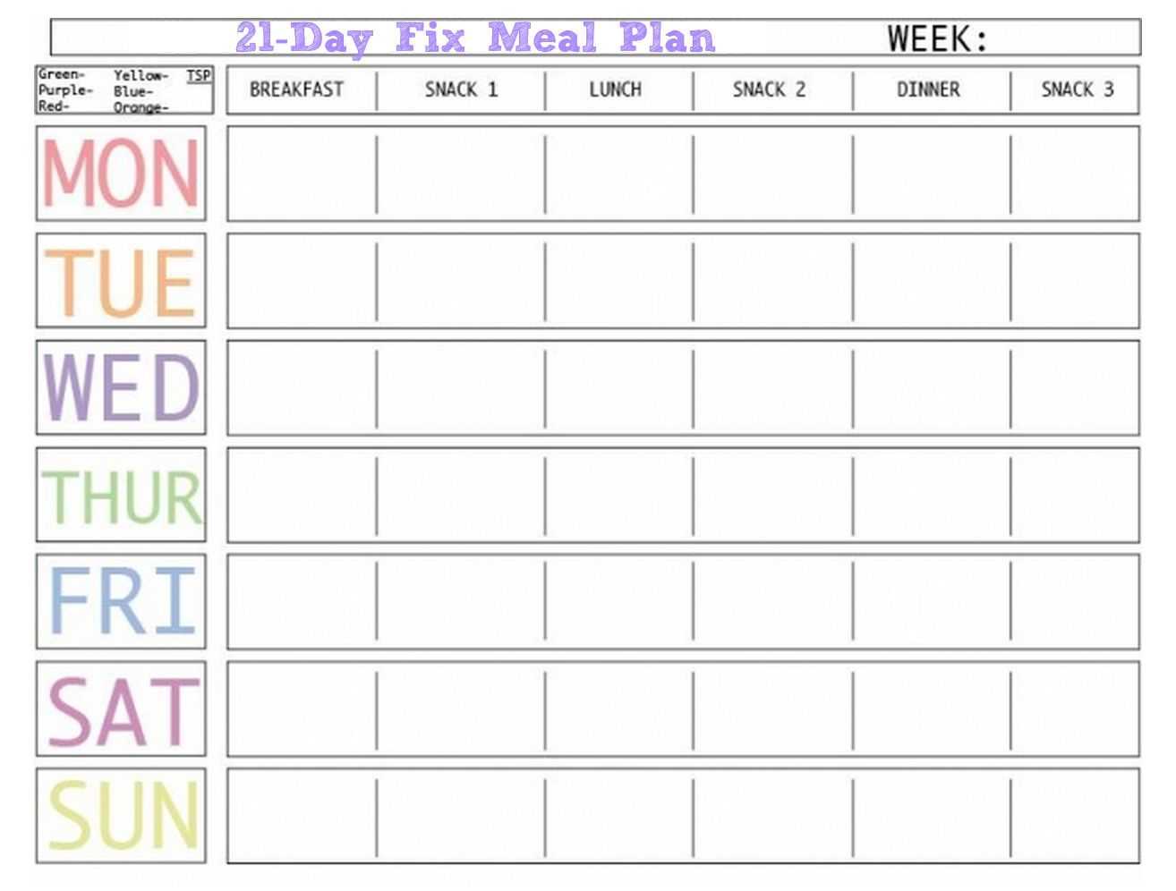 Weekly Meal Planner For Family Templates | Printable Weekly Regarding Meal Plan Template Word