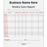 Weekly Report Template For Marketing Weekly Report Template
