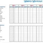 Weekly Workout Program Schedule Template Doc And Excel In Blank Workout Schedule Template