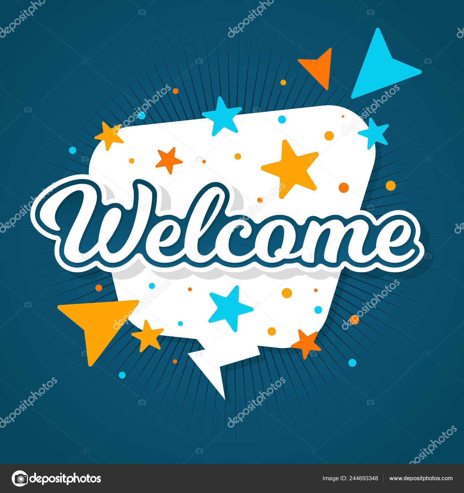 Welcome Letters Banner Flowing Liquid Shapes Template Design Inside Welcome Banner Template
