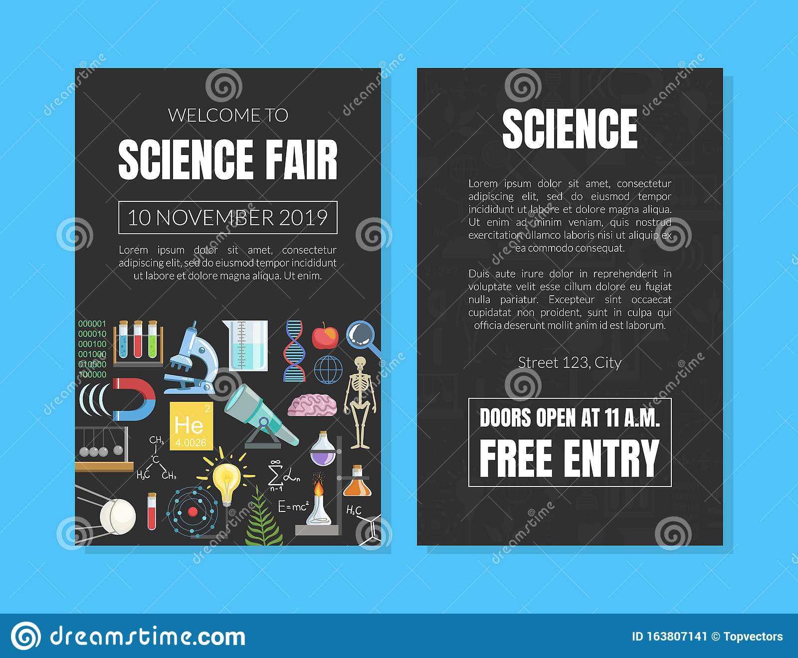 Welcome To Science Fair Invitation Card Template, Scientific With Science Fair Banner Template