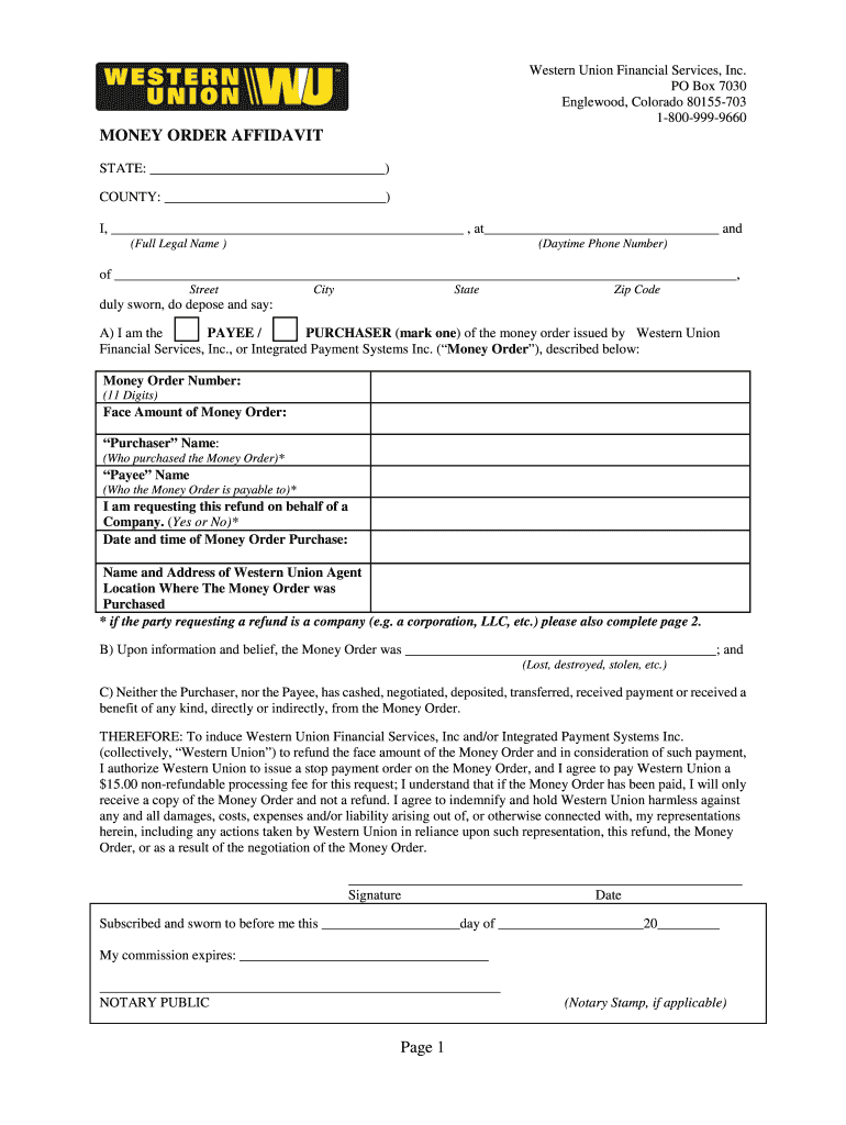 Western Union Receipt Generator – Fill Online, Printable Throughout Blank Money Order Template