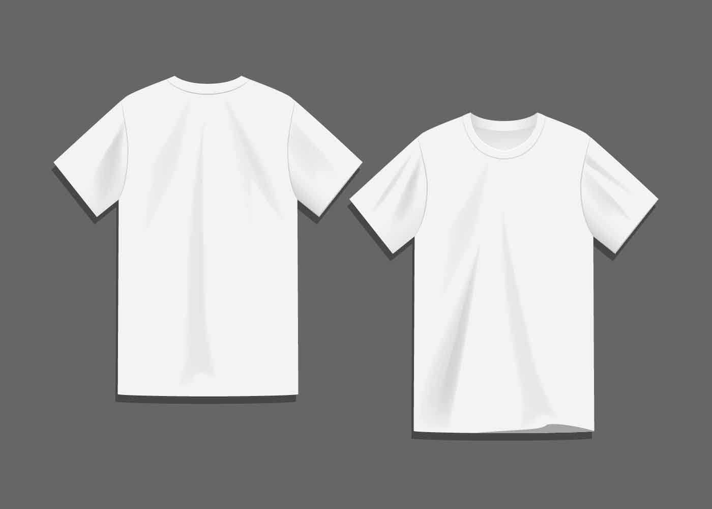White Blank T Shirt Template Vector – Download Free Vectors With Blank Tee Shirt Template