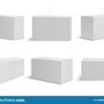 White Boxes Templates. Blank Medical Box 3D Isolated Paper With Blank Packaging Templates