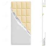 White Chocolate Bar In A Blank Wrapper Stock Vector With Free Blank Candy Bar Wrapper Template