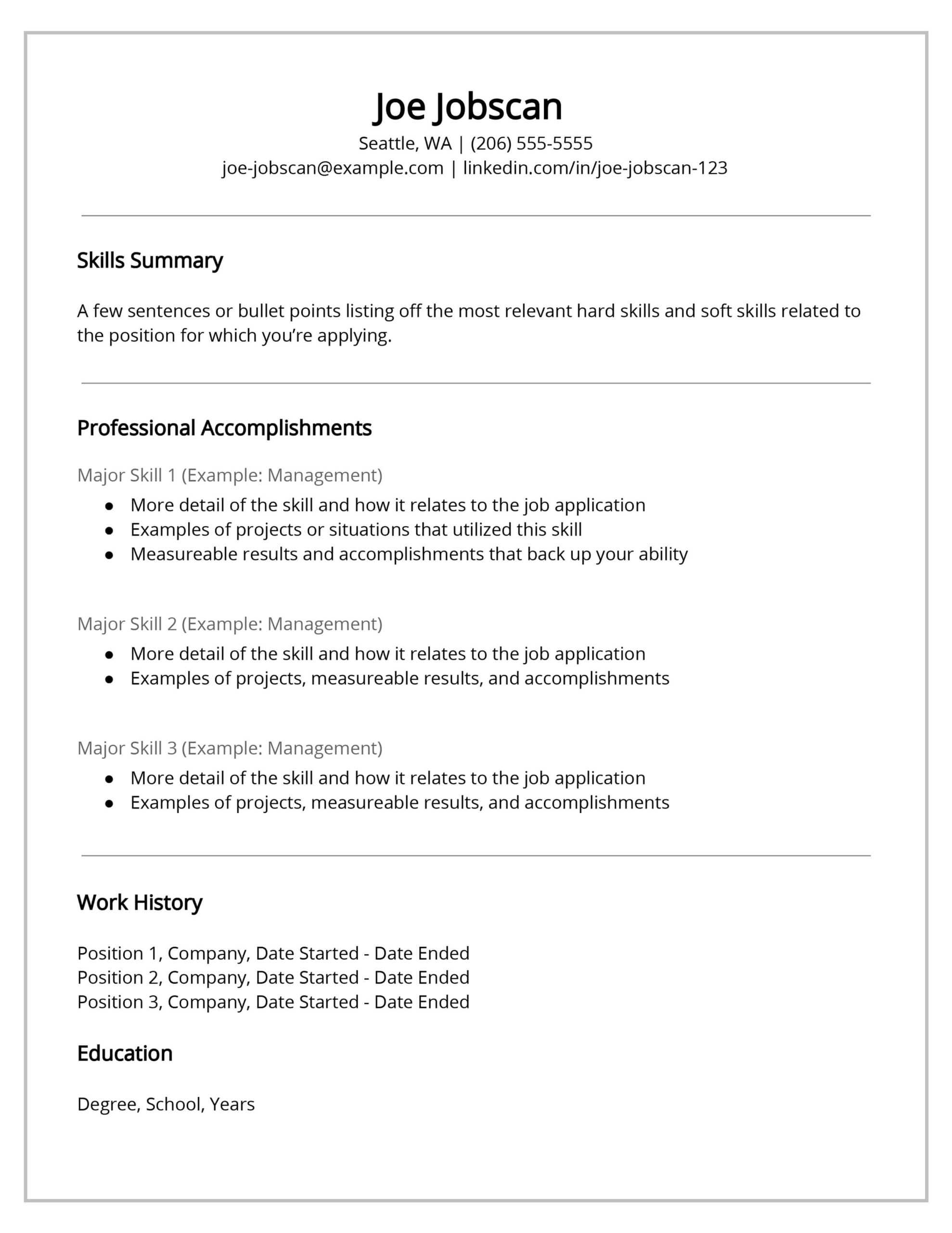 Why Recruiters Hate The Functional Resume Format – Jobscan Blog With Regard To Combination Resume Template Word