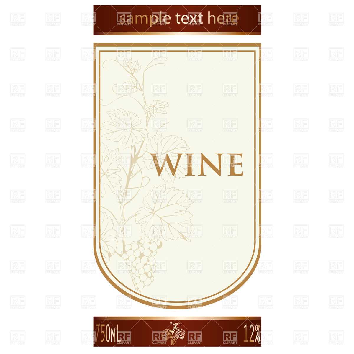 Wine Label Clipart Within Blank Wine Label Template