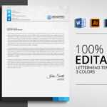 Word Letterhead Template – Vsual Inside Word Stationery Template Free