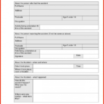Work Injury Report Form Template Pertaining To Injury Report Form Template