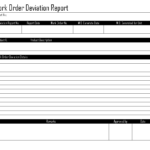Work Order Deviation Report – Pertaining To Deviation Report Template