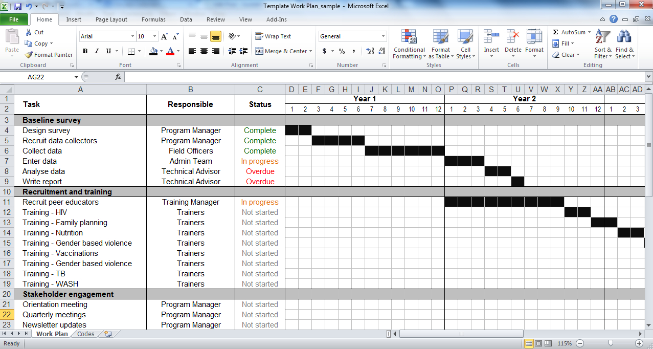 Work Plan Template | Tools4Dev With Regard To Work Plan Template Word