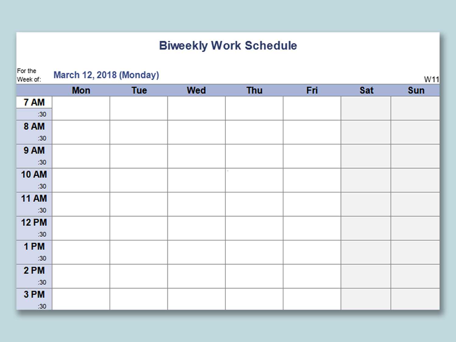 Work Schedule Excel Templates Sample Hours Adsheet Plan Free Regarding Blank Monthly Work Schedule Template