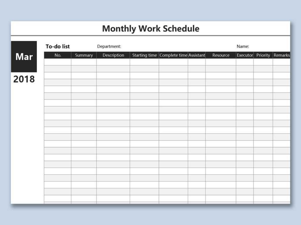 Work Schedule Spreadsheet Template Free Excel Templates Job Intended For Work Plan Template Word