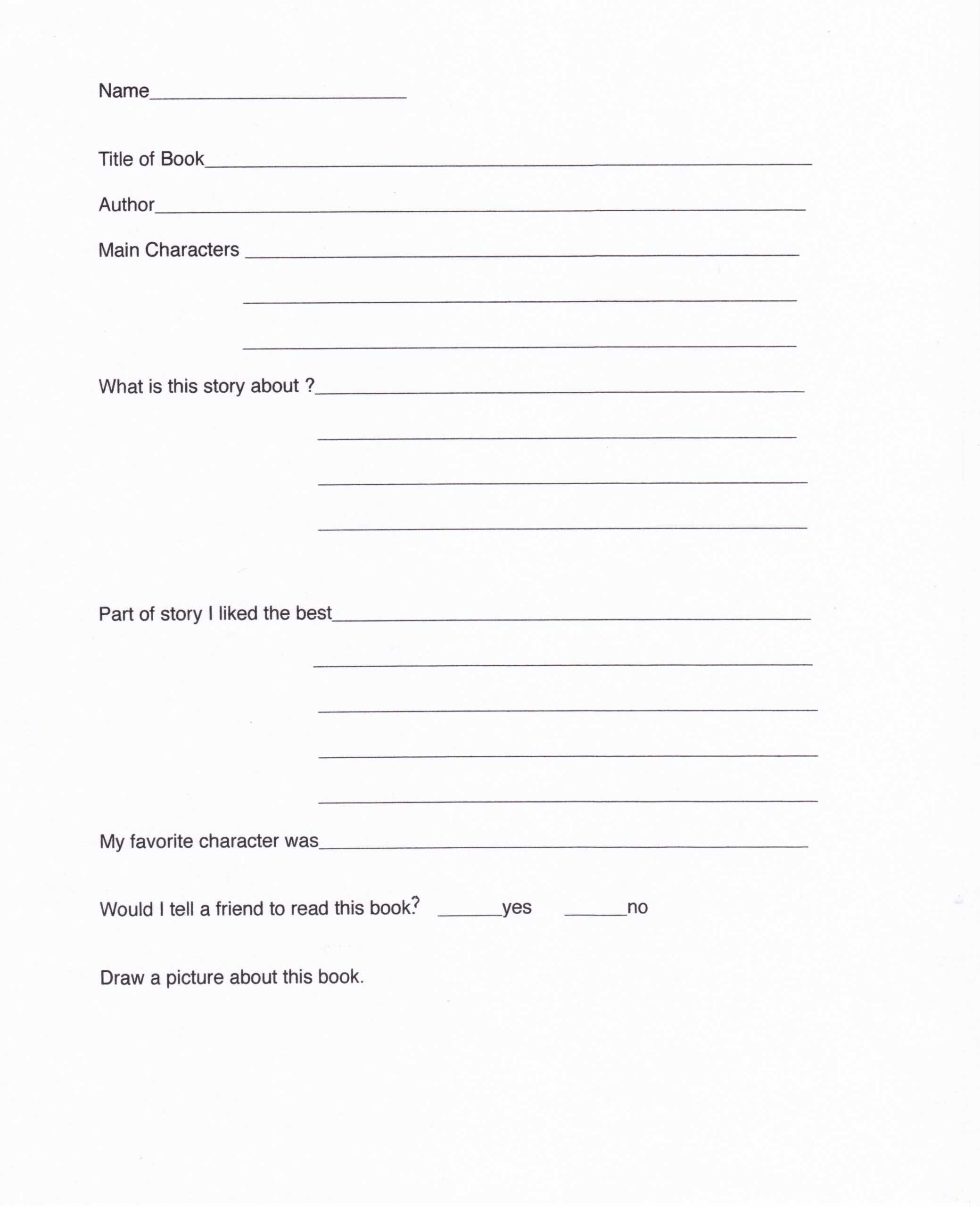 Write Book Report 4Th Grade , Writing And Editing Services Regarding Second Grade Book Report Template