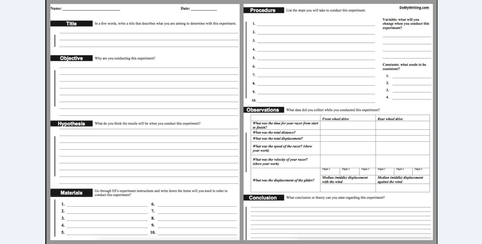 Writing A Lab Report: Everything A Student Should Know To Throughout Country Report Template Middle School