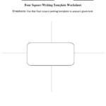 Writing Template Worksheets | Four Square Writing Template With Blank Four Square Writing Template