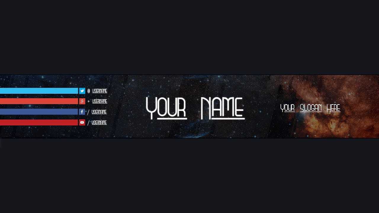 Youtube Banner Template #18 (Adobe Photoshop) For Adobe Photoshop Banner Templates