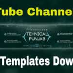 Youtube Channel Art Template Psd Free Download For Youtube Banner Size Template